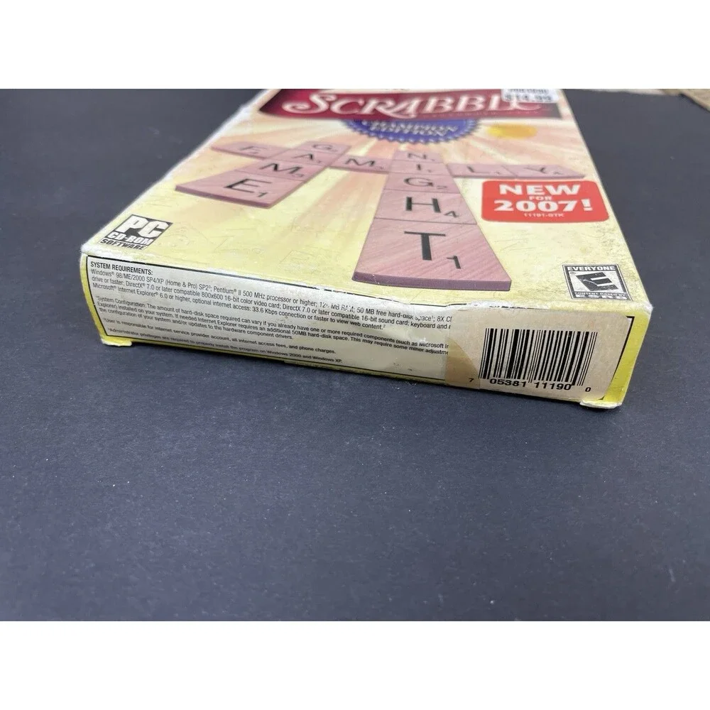 NEW SCRABBLE Champion Edition PC CD-ROM Big Box Brand New 2006 Crossword Hasbro